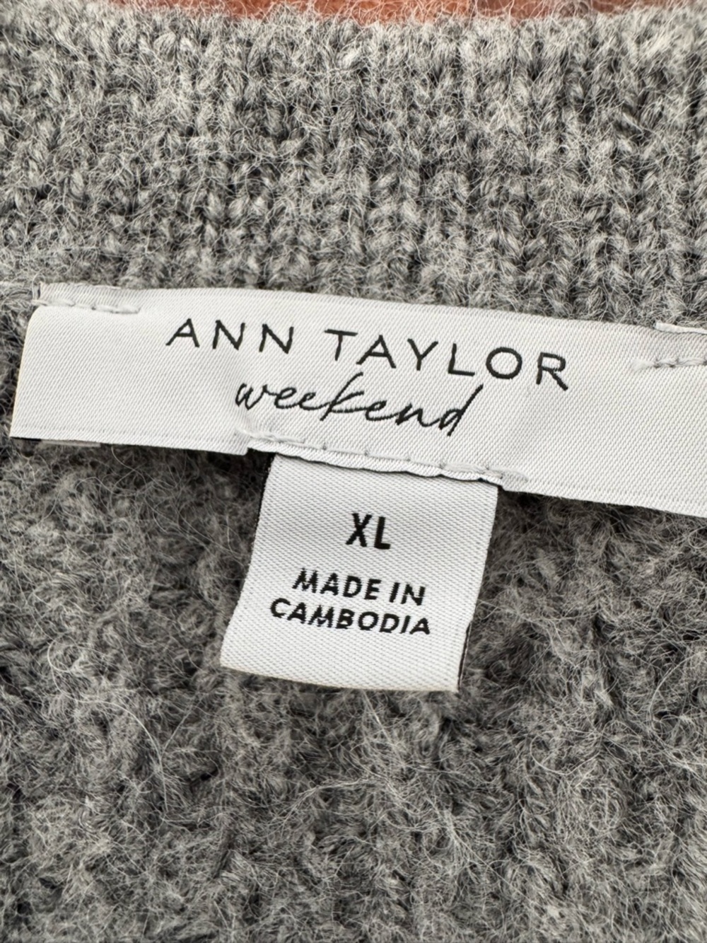 Gray Button-Front Women's Cardigan Sweater - Ann Taylor - Picture 2 of 6